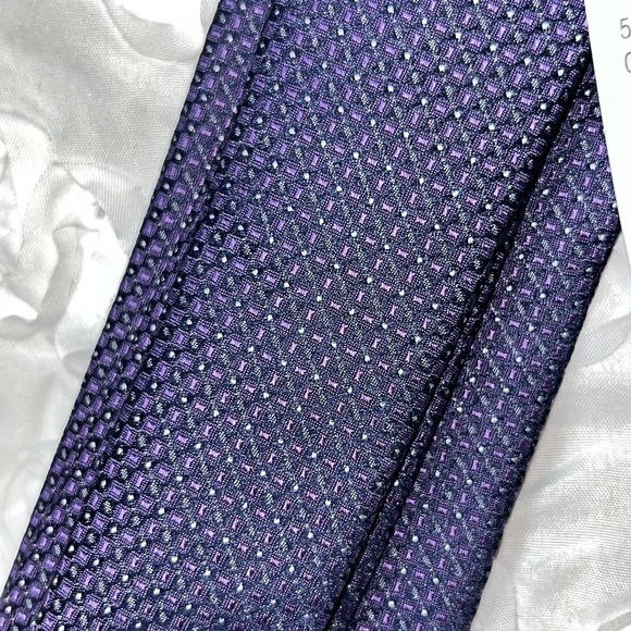 Calvin Klein Other - Calvin‎ Klein Mens Purpe/Blue Micro dot Tie Blend Formal Dress NWT  MSRP $69.50